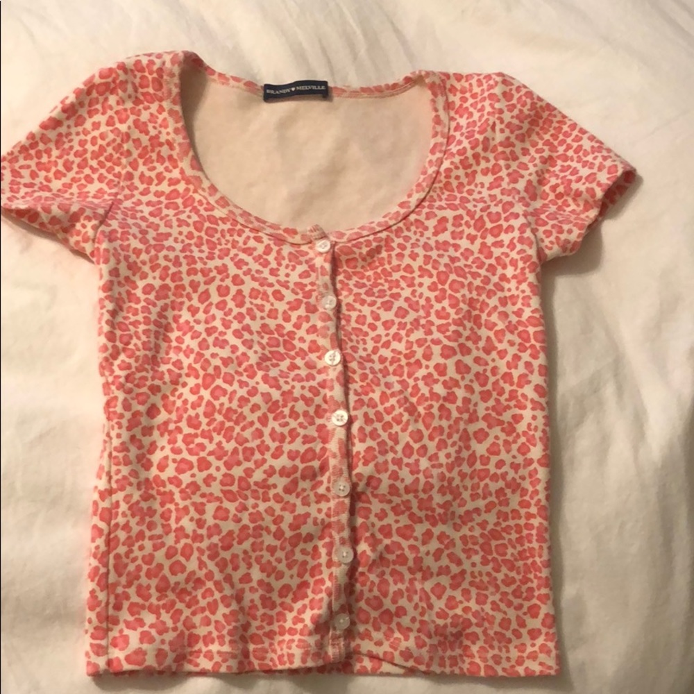 Rare pink cheeta brandy Zelly top